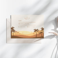 Mariage de coucher de soleil du désert rétro