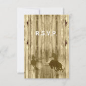 Cartons Réponse Mariage de cow-boy western de l'ouest sauvage R.S. (Dos)