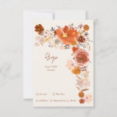 Cartons Réponse Mariage de de couronnes florales en terre cuite (Devant)
