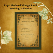 Mariage de défilement Vintage médiéval royal