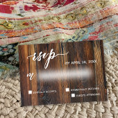Cartons Réponse Mariage de demande Décontracté en bois Brown rusti
