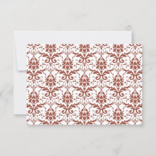 Cartons Réponse Mariage de diamant géométrique en bronze rustique  (Dos)