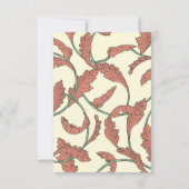 Cartons Réponse Mariage de feuillage du jardin antique (Dos)