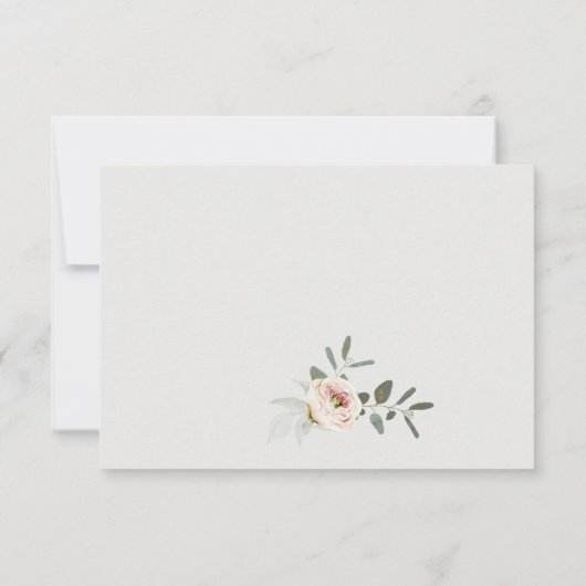 Cartons Réponse Mariage de feuillage Eucalyptus Pink (Dos)