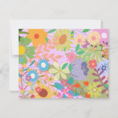 Cartons Réponse Mariage de fleurs (Dos)