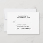 Cartons Réponse Mariage de fleurs d'automne (Dos)