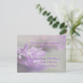 Cartons Réponse Mariage de fleurs de lavande violette | Personnali (Debout devant)