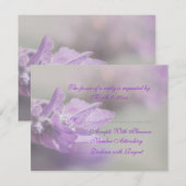 Cartons Réponse Mariage de fleurs de lavande violette | Personnali (Devant / Derrière)