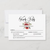 Cartons Réponse Mariage de fleurs de pavot rouge (Devant)