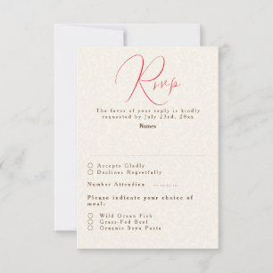 Cartons Réponse Mariage de fleurs de prés pourpre jaune moutarde d