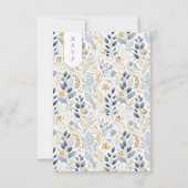 Cartons Réponse Mariage de fleurs doux ID1045 (Dos)