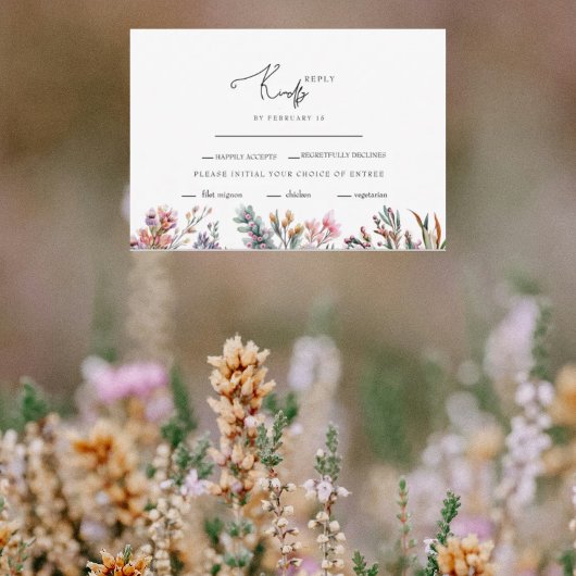 Cartons Réponse Mariage de Fleurs et Feuillages Australiens