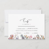 Cartons Réponse Mariage de Fleurs et Feuillages Australiens (Devant)