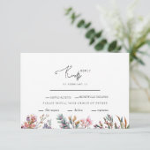 Cartons Réponse Mariage de Fleurs et Feuillages Australiens (Debout devant)