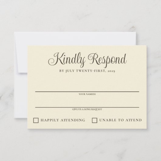 Cartons Réponse Mariage de forêt aquarelle (Devant)