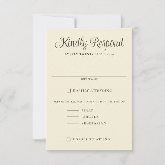 Cartons Réponse Mariage de forêt aquarelle (Devant)