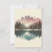 Cartons Réponse Mariage de forêt aquarelle (Dos)