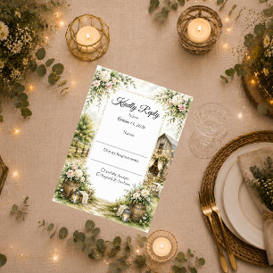 Cartons Réponse Mariage de grange rustique
