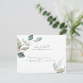 Cartons Réponse Mariage de jardin d'aquarelle (Debout devant)