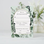 Cartons Réponse Mariage de jardin extérieur de verdure moderne RSV (Debout devant)