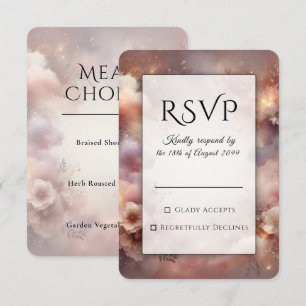 Cartons Réponse Mariage de Jardin Poussière d'Étoiles Rouge Champa