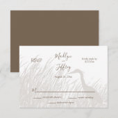 Cartons Réponse Mariage de kayakiste en silhouette de Great Blue H (Devant / Derrière)