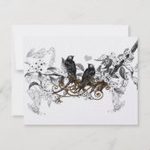 Cartons Réponse Mariage de la branche Fleurs blanches Inséparables (Devant)