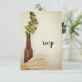 Cartons Réponse Mariage de la brasserie de houblon séché et de blé (Debout devant)