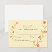 Cartons Réponse Mariage de la fête du jardin (Devant / Derrière)