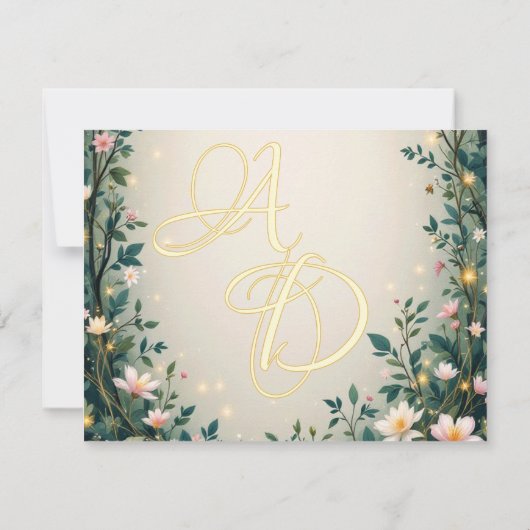 Cartons Réponse Mariage de la forêt enchantée (Dos)