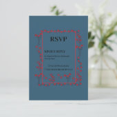 Cartons Réponse Mariage de la frontière de la Marine (Debout devant)