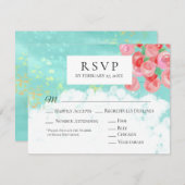 Cartons Réponse *~* Mariage de la Parties scintillant Abstraite mo (Devant / Derrière)