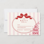 Cartons Réponse Mariage de la tour de Champagne Whimsical (Devant)