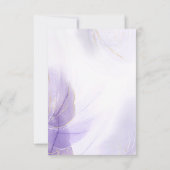 Cartons Réponse Mariage de lavande élégant violet (Dos)