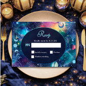 Cartons Réponse mariage de lune de minuit céleste