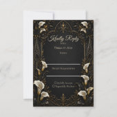 Cartons Réponse Mariage de luxe gothique (Devant)