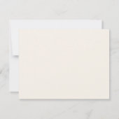 Cartons Réponse Mariage de minimalisme chaud noir et ivoire (Dos)