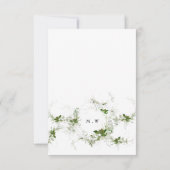 Cartons Réponse Mariage de monogramme de couronne d'eucalyptus (Dos)