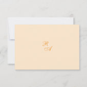 Cartons Réponse Mariage de monogramme Rose bleu (Dos)