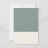 Cartons Réponse Mariage de monographie végétale de feuillage vert (Dos)