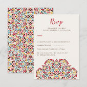 Cartons Réponse Mariage de Motif de mandala géométrique classique (Devant / Derrière)