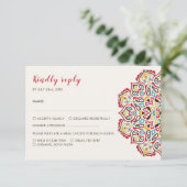 Cartons Réponse Mariage de Motif de mandala géométrique classique (Debout devant)