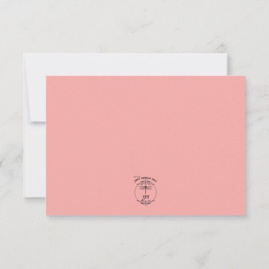 Cartons Réponse Mariage de notes pour les oeillets et les oubliett (Dos)