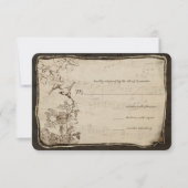 Cartons Réponse Mariage de parachutisme vintage (Devant)