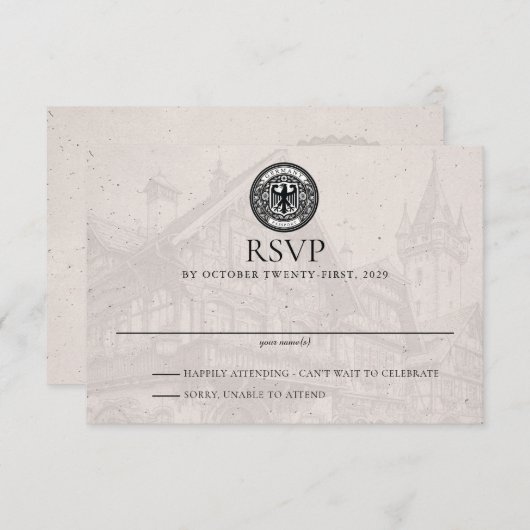 Cartons Réponse Mariage de passeport allemand (Devant / Derrière)