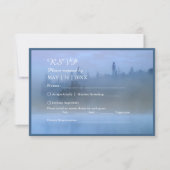 Cartons Réponse mariage de paysage forestier bleu poussiéreux (Devant)