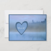 Cartons Réponse mariage de paysage forestier bleu poussiéreux (Dos)