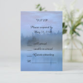 Cartons Réponse mariage de paysage forestier bleu poussiéreux (Debout devant)