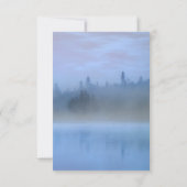 Cartons Réponse mariage de paysage forestier bleu poussiéreux (Dos)