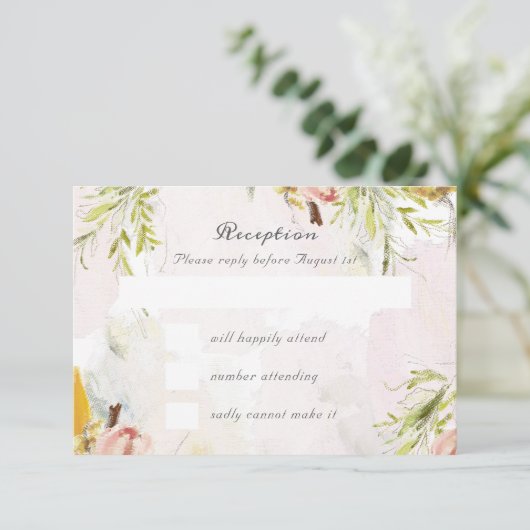 Cartons Réponse Mariage de peintures à l'huile de printemps (Debout devant)